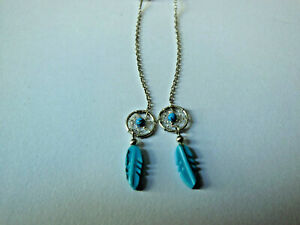 【送料無料】ジュエリー・アクセサリー シルバーイヤリングドリームターコイズイヤリングboucles doreilles argent 925 attrapereves turquoises