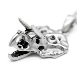 【送料無料】ジュエリー・アクセサリー コントローズトリケラトプススチールカラーcontrose triceratops dinosaure tete de mort corne acier inoxydable collier cn148