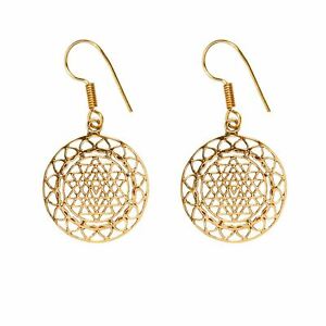【送料無料】ジュエリー・アクセサリー ゴールデンブラスラウンドスリヤントライヤリング81stgeneration laiton dore rond embelli sri yantra boucles doreilles 14,045円