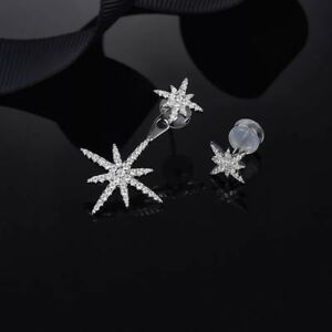 【送料無料】ジュエリー・アクセサリー イヤリングジルコニウムboucles doreilles asymetrique meteorite pavee zirconium plaque argent s925
