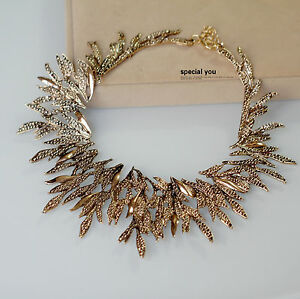 【送料無料】ジュエリー・アクセサリー ラスデュクードゥクードレリーフエングレービングオリジナルレトロcollier ras du cou dore feuille gravure feu soleil original retro osc4
