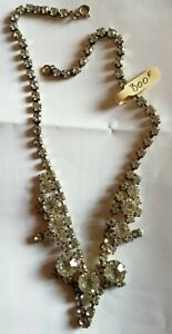 【送料無料】ジュエリー・アクセサリー シルバーラインストーンヴィンテージネックレスvintage collier avec strass de couleur argent