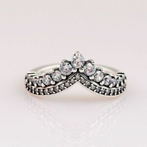 【送料無料】ジュエリー・アクセサリー リングクリスタルプリンセスウィッシュボーンスターリングシルバージュエリーring crystal princess wishbone 925 sterling silver women wedding gift jewelry