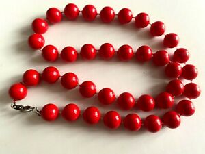 【送料無料】ジュエリー・アクセサリー コリアーヴィンテージプラスチックcollier vintage plastique rouge neuf 47cm 9mm