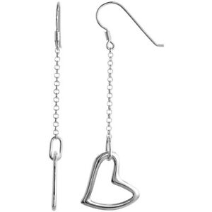 【送料無料】ジュエリー・アクセサリー シルバーハートスターリングイヤリングドロップイタリアc?ur argent sterling boucles doreilles goutte, fabrique en italie