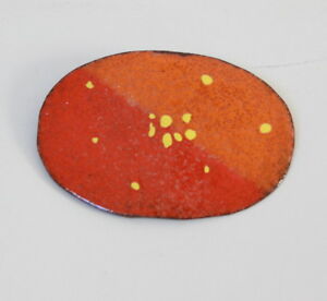 【送料無料】ジュエリー・アクセサリー ヴィンテージエナメルブローチbroche cuivre emaille vintage 70s