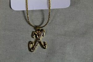 【送料無料】ジュエリー・アクセサリー ジュエリーファンタジーネックレスペンダントゴールデンカラーmagnifique bijoux fantaisie collier pendentif en x forme couleur doree