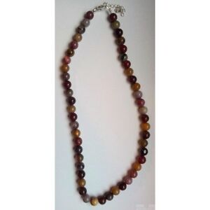 【送料無料】ジュエリー・アクセサリー ジャスペモカイテネックレスボールcollier jaspe mokaite boules 8 mm