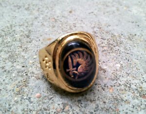 【送料無料】ジュエリー・アクセサリー ビッグバゲメタルドレエランジェメトロgrosse bague chevaliere metal dore lourde legion etrangere 2eme rep metro
