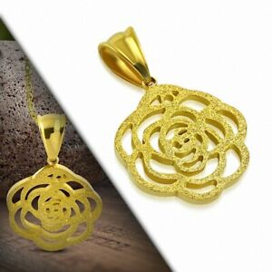 【送料無料】ジュエリー・アクセサリー ピンクペンダントショートブレッドフィリグリーメッキイノックスダブpendentif fleur rose en filigrane sable plaque de couleur dor en acier inoxydab