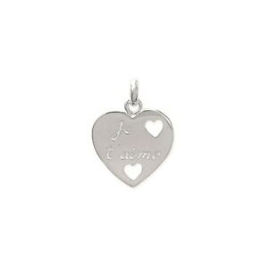 【送料無料】ジュエリー・アクセサリー シルバーペンダントローディエハートpendentif argent 925 rhodie coeur grave je taime 16mm