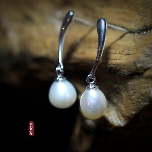 【送料無料】ジュエリー・アクセサリー イヤリングパールオブウォーターカルチャーシルバーマッシブホワイトboucles doreilles perle de culture deau douce argent massive 925 blanc tz2 b05