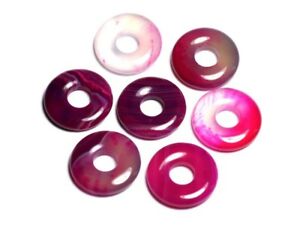 【送料無料】ジュエリー・アクセサリー カラードーナツアゲートピンクcollier donuts 20mm agate rose