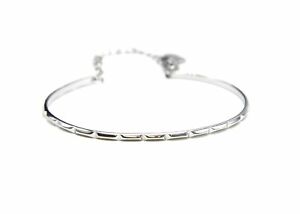 【送料無料】ジュエリー・アクセサリー マルチノッチファインジョンクブレスレットシルバースチールチェーンbc3015f bracelet jonc fin et chaine acier argente avec multi encoches