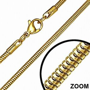 【送料無料】ジュエリー・アクセサリー マスケットスネークリンクチェーンl55cm w3mm chaine a maillons en forme de serpent avec fermoir mousqueton en