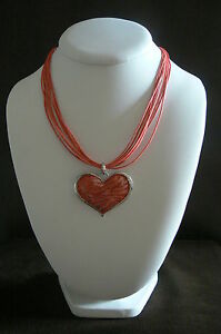 【送料無料】ジュエリー・アクセサリー コリアーハートローズインカルナディンナインtres beau collier fantaisie coeur rose incarnadin neuf