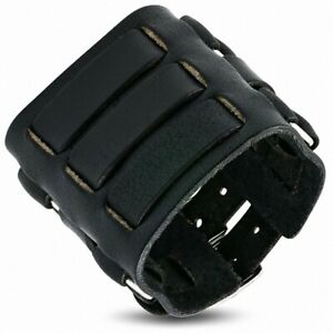 【送料無料】ジュエリー・アクセサリー bracelet en cuir veritable triple rangee avec pression