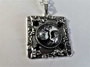 【送料無料】ジュエリー・アクセサリー インヤンツリーオブライフカボションペンダントネックレスcollier pendentif? cabochon arbre de vie ying yang