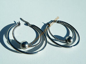 【送料無料】ジュエリー・アクセサリー イヤリングスチールステンレスデュオクレオールボールミリメートルboucles doreilles acier inox duo creoles boules 40 mm