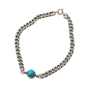 【送料無料】ジュエリー・アクセサリー ターコイズアゲートシングルチェーンヴィンテージジュエリーシルバージュエリーbracelets turquoise agate chaine simple vintage bijoux en argent veritable 925