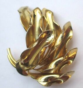【送料無料】ジュエリー・アクセサリー ジュエリーヴィンテージシートbroche ancien bijou vintage feuille finement travaillee couleur or poli 3062