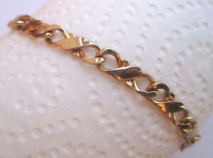 【送料無料】ジュエリー・アクセサリー ヴィンテージゴールドカラーブレスレットリンクグルメフィガロbijou vintage bracelet couleur or de qualite maillon gourmette figaro 3391