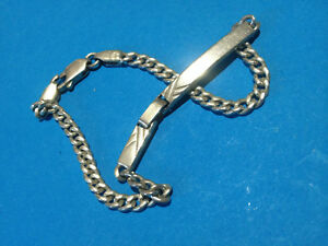 【送料無料】ジュエリー・アクセサリー シルバーグルメブレスレットグレーバープレートスターリングブレスレットbracelet gourmette en argent plaque a graver sterling bracelet