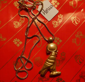 【送料無料】ジュエリー・アクセサリー ホルスエジプトペンダントゴールドプレートチェーンpendentif egyptien horus chaine en plaque or