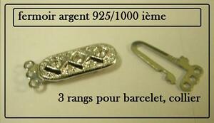 【送料無料】ジュエリー・アクセサリー ブレスレットネックレスシルバークラスプセキュリティfermoir en argent 9251000 dee securite pour creation collier bracelet 3 rangs