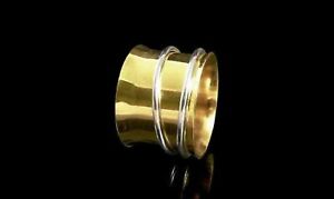 【送料無料】ジュエリー・アクセサリー ワイドリングゴールドシルバーメッキリングbague large chevaliere femme plaque orargent massif 925 anneaux multiples t59
