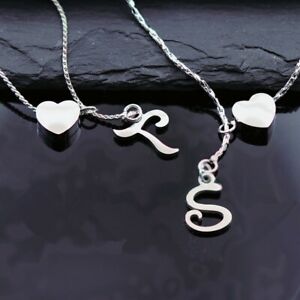 【送料無料】ジュエリー・アクセサリー シルバースターリングクーリエネックレスハートイニシャルargent sterling 925er courrier collier az c?ur 45cm initiales bf imposant