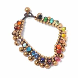 【送料無料】ジュエリー・アクセサリー マルチパールガラスブレスレットドーレベル81stgeneration verre laiton multi perle cloche dore de bracelet de cheville 13,666円