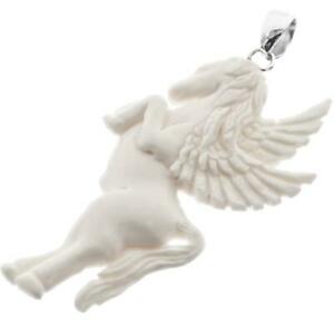 【送料無料】ジュエリー・アクセサリー ペガサスバイソンマッシブシルバーペンダント7cm fait a la main pegase cheval ailes bison os 925 pendentif argent massif