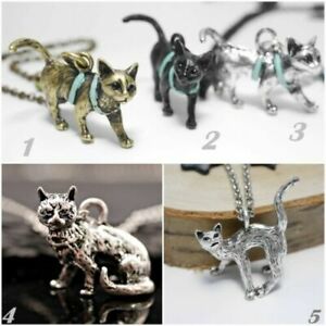 【送料無料】ジュエリー・アクセサリー ブロンズペンダントシルバーブラックティエモティフジュエリーcollier avec chats pendentif bronze, argent ou noir tieremotiv bijoux 3d 18,980円