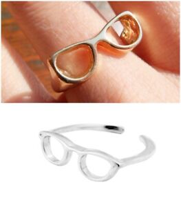 【送料無料】ジュエリー・アクセサリー リングオタクメガネシルバーゴールドanneau nerd lunettes argent or amovible
