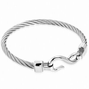 【送料無料】ジュエリー・アクセサリー インフィニティロックツイストステンレススチールロッキングブレスレットbracelet a bascule tordu en acier inoxydable avec verrou infinity 14,235円