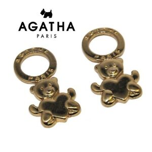 【送料無料】ジュエリー・アクセサリー アガサパリリングペンダントクレオールクマagatha paris pendentifs pour anneaux ou creoles couleur or ours ourson bijou