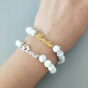 【送料無料】ジュエリー・アクセサリー カスタマイズブレスレットパーソナライズビーズストレッチcustomized name gift bracelet personalized beads gift stretch women any name