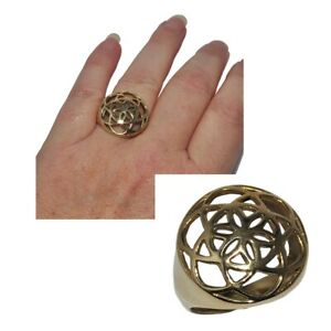 【送料無料】ジュエリー・アクセサリー インターレースパターンゴールドブラスリングbague en laiton dore motif entrelacs t 54 bijou