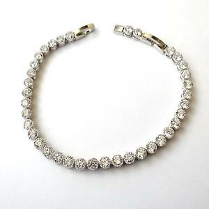 【送料無料】ジュエリー・アクセサリー ブラッカルテニスウオーナカラーアルジェントジルコニビアンキbracciale tennis uomo donna colore argento zirconi bianchi 17,5 19,5 cm 32 p