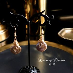 【送料無料】ジュエリー・アクセサリー イヤリングパールカルチャーバロックドロップクラフトプレートゴールドメッキboucles doreilles perle culture baroque goutte ficele artisanal plaque or msq1