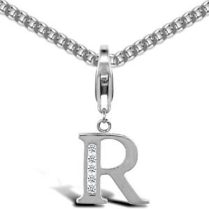 【送料無料】ジュエリー・アクセサリー ロンドンシルバージルコーネペンダントイニシャルチェーンnouvelle annoncejewelco london argent zircone identite pendentif initiale r 457cm chaine