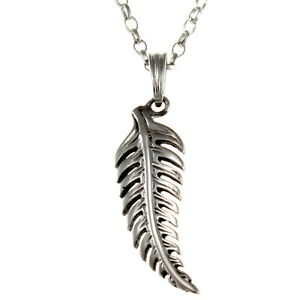 【送料無料】ジュエリー・アクセサリー シルバースターリングフェザーファーンペンダントチェーンボックスargent sterling plume fougere pendentif avec 457cm chaine et boite
