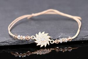【送料無料】ジュエリー・アクセサリー コットンブレスレットcoton bracelet avec perles et soleil