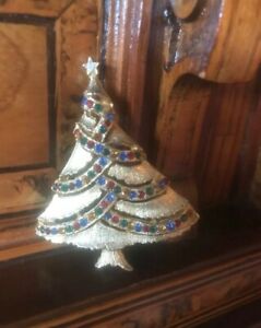 【送料無料】ジュエリー・アクセサリー クリスマスツリーブローチヴィンテージ large christmas tree brooch vintage