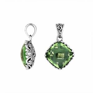 【送料無料】ジュエリー・アクセサリー シルバースターリングクッションフォームペンダントグリーンアメジストargent sterling coussin forme pendentif avec vert amethyste ap6256gam
