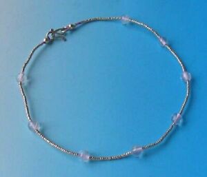 【送料無料】ジュエリー・アクセサリー ローズシルバーグラスチェヴィルブレスレットmain fabrique verre rose amp; argent 10 bracelet de cheville 10076d