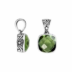 【送料無料】ジュエリー・アクセサリー グリーンアメジストクォーツシルバーペンダントpendentif argent massif avec vert amethyste quartz ap8004gam