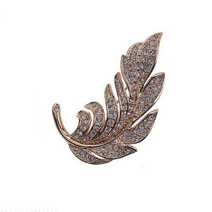 【送料無料】ジュエリー・アクセサリー ジュエリーファッションゴールドメッキローズリーフブローチmode bijoux 18k plaque or rose feuille broche fp055