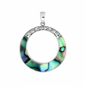 【送料無料】ジュエリー・アクセサリー シルバースターリングラウンドフォームペンダントオルモーシェルargent sterling rond forme pendentif avec coquille dormeau ap1117ab 14,585円